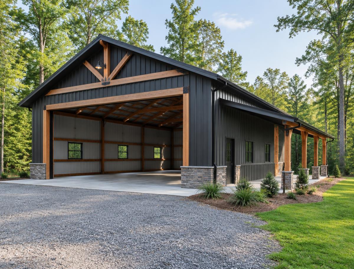 Representative modern post-frame barn inspiration